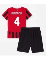 AC Milan Ismael Bennacer #4 Hjemmedraktsett Barn 2024-25 Korte ermer (+ bukser)